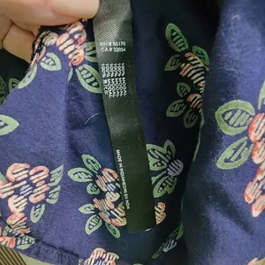 Anthropologie Floral Smocked Top Short Sleeve Blouse Casual Navy‎ Size S thumbnail 6