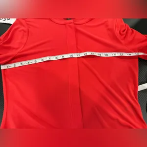 Ralph Lauren Red Long-Sleeve Shift Blouse thumbnail 4