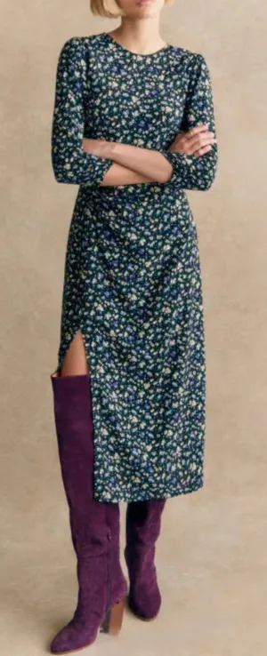 NWT Sezane Themis Midi in Liberta Floral Lightweight Side Slit Dress 42 / US 10 thumbnail 1