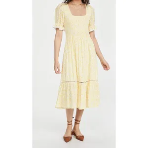 NWT Lost + Wander Sweet Summer Daze Midi Dress Small Yellow‎ Floral Cottagecore thumbnail 9