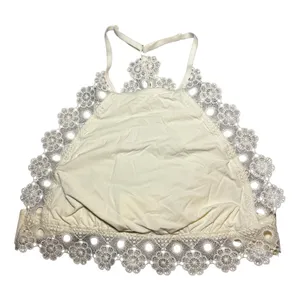 Aerie Highneck Lace White Bralette Medium thumbnail 1