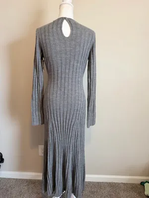 NWOT French Connection baby soft fit and flare midi dress size large gray thumbnail 9