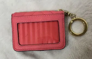 Victoria's Secret Pink Quilted Wristlet/ coin purse key chain thumbnail 2