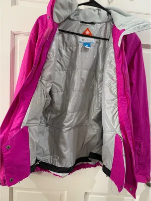 Columbia Omni-Heat Women’s Pink Hooded Waterproof Jacket Size Large thumbnail 4