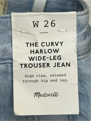 Madewell Curvy Harlow Wide-Leg Trouser Jeans W26 Light Wash NWT thumbnail 12
