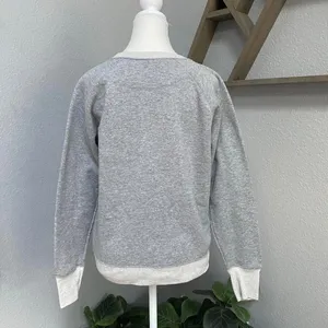 Champion Grey Pullover You'Re Peachy Embroidered Sweatshirt Activewear Sporty thumbnail 4