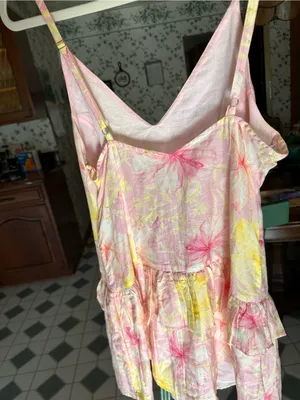 LoveShackFancy Fabienne dress Pink & Yellow Floral Mini Dress size 8 thumbnail 3
