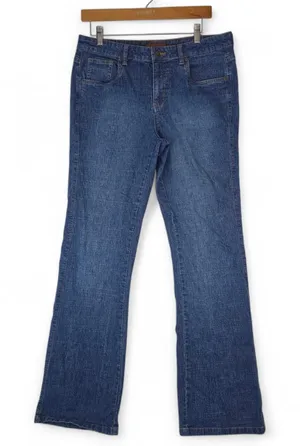 Lee Jeans Womens‎ 11/12L (33x33) Blue One True Fit Bootcut High Rise Stretch thumbnail 1