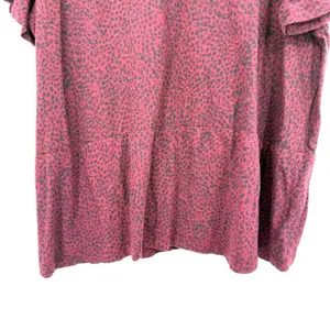Lucky Brand Size Large Short Sleeve Blouse Tee Shirt Peplum Style‎ Top thumbnail 3