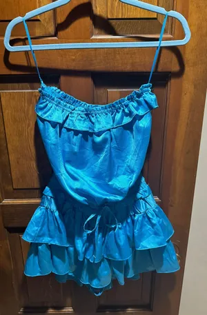 blue pants store dress thumbnail 1