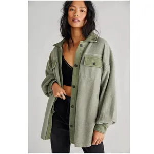 Free People Oversized Ruby Jacket in Jaded Shacket Grunge 90s Distressed Small thumbnail 5