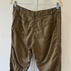 Calvin Klein Jeans Womens Brown Linen Blend Cropped Utility Cargo Pants Size Sm thumbnail 5