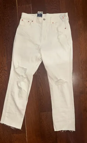 Gap white ripped jeans thumbnail 1