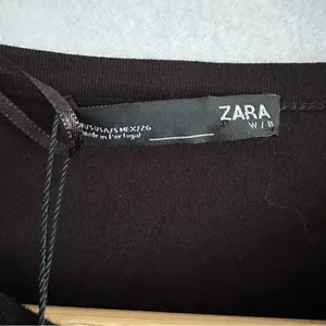 NWT Zara Women’s T-shirts Floral Sequins Black Sleeveless Size S thumbnail 3