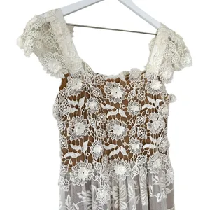 NWT Alberta Ferretti Floral Lace Embroidered Tulle Dress Size 2 thumbnail 6
