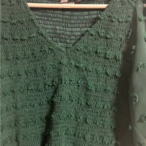 Elegant Dark Green V-neck Ruched Dress XL thumbnail 3