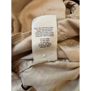 Babaton Aritzia Kofi Dress Size 4 Tan Linen Blend Button Front Midi Apron Belted thumbnail 5