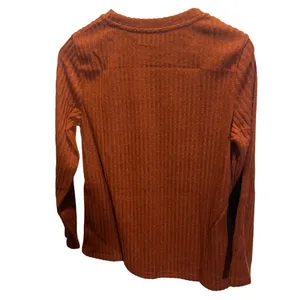 Ribbed Long Sleeve Rust‎ Sweater With Pocket XL Casual NWOT thumbnail 4