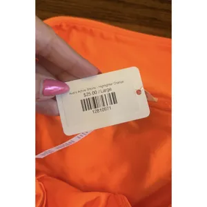New‎ Boutique Women High Waist Running Shorts Large Orange Pocket Gym Active thumbnail 3