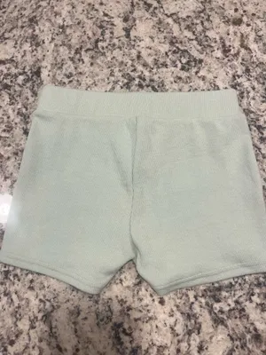 White fox Ribbed Shorts  thumbnail 3