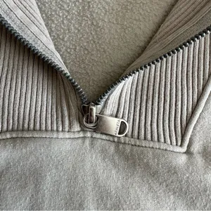 Athleta Retroplush Revive 1/4 Zip Sweatshirt Cream Women’s Size Small thumbnail 15