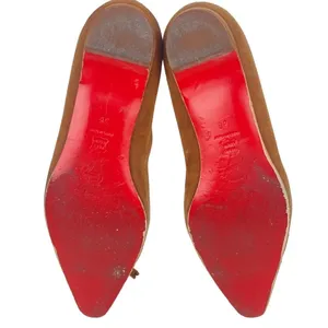 CHRISTIAN LOUBOUTIN Brown Suede Leather Flats - Size 36/6 thumbnail 4