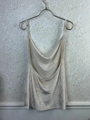 Free People Intimately Champagne All Night Velvet Tunic Tank - Size - Large thumbnail 6