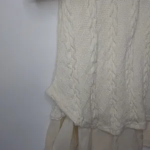 Reborn L Lagenlook Creme Vanilla Sweater Dress L thumbnail 4