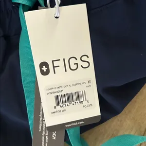 Figs Womens Saumer High Waisted Fionlite Jogger Scrub Pants, Navy, Size XS, NWT thumbnail 8