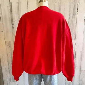 Vintage Russell Athletic Red Christmas Sweatshirt XL Jingle Cross-Stitch bear‎ thumbnail 5