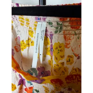 Boho Bright Floral Tank Top Anthropologie Size Medium thumbnail 3