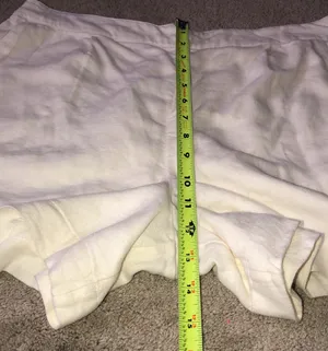 Abercrombie Cream Linen Shorts Large thumbnail 4