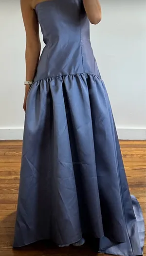 Alfred Sung Strapless Satin Gown thumbnail 1
