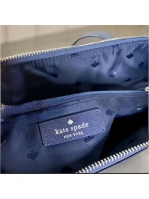 Kate Spade Lola Joely Large Glitter Carryall Tote in Dusk Navy Blue GUC thumbnail 9