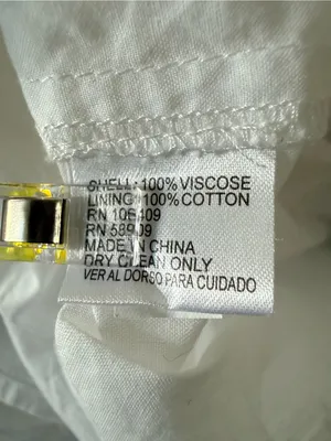 Gianni Bini White Midi Dress with Blue Hem Embroidery thumbnail 4
