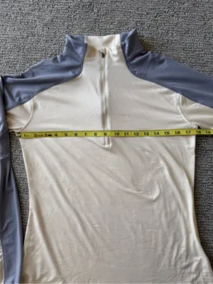 Columbia Women's Long Sleeve Omni-Wick Quarter-Zip Shirt Cream and Gray‎ Size M thumbnail 7