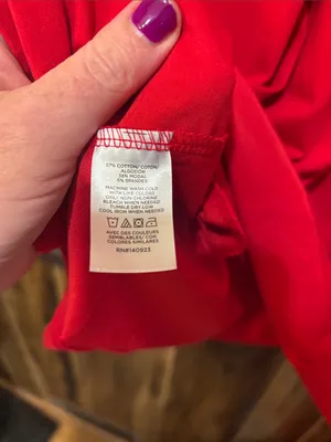 NWT Loft Red Tie Front Swing Dress - Size L thumbnail 5
