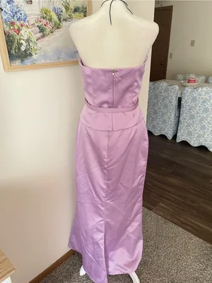 Victoria's Secret Moda International Y2K Satin Lilac Top & Skirt Matching Set thumbnail 6