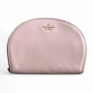 Kate Spade Half Moon Blush Leather Wristlet wallet $129 NEW thumbnail 1