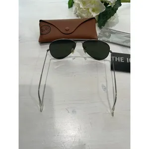 Ray Ban Aviator Large Metal Sunglasses Silver‎ Frame Blue Mirror Lens thumbnail 5