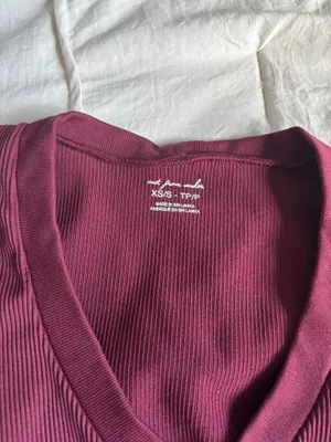 Maroon Urban Outfitters Cropped Long Sleeve thumbnail 3