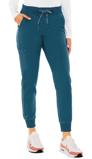 MedCouture Caribbean blue jogger scrub bottoms thumbnail 1