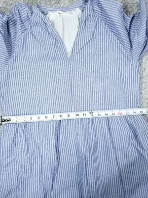 Everlane The Farmers Market Dress Blue White Stripe Size Small Organic Cotton thumbnail 7