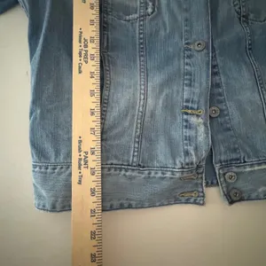 Lucky Brand Dungarees America Denim Trucker Jacket Medium Wash Distressed XL thumbnail 6