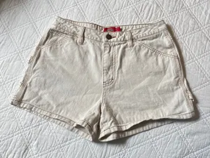 Dickies White Denim Cargo Shorts thumbnail 1