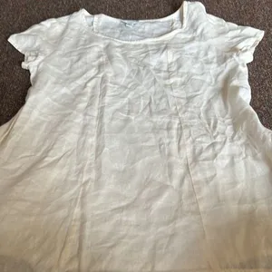 Monika turtle vintage linen blouse M‎ Size M thumbnail 3