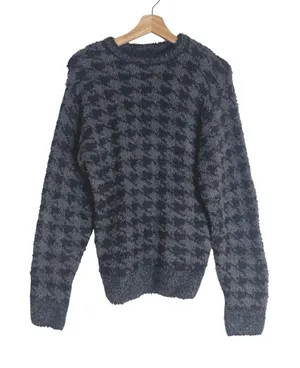 SKIMS Cozy Unisex Pullover Onyx Houndstooth sweater XXS/XS oversized thumbnail 1