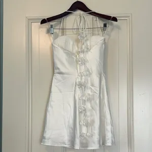 Meshki White Halter Slip Mini Dress thumbnail 2