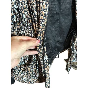 Free People Run Wild Hooded Jacket in‎ Leopard Sz Small thumbnail 10