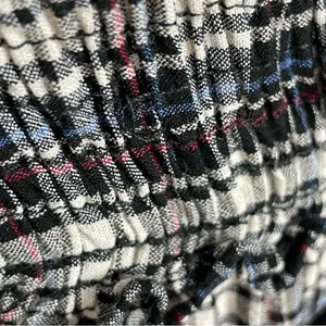 Zara Plaid Dress Shirred Smocked Long Sleeve V-Neck‎ Midi Women Size Medium thumbnail 13